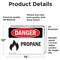 Signmission Propane Danger Sign, Vinyl Decal, 14in W x 10in L, 2PK OS-2PACK-DS-D-1014-L-1537 - alternate 6